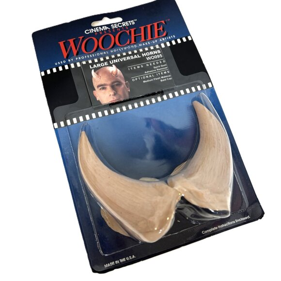 Cinema Secrets Woochie Large Universal Devil Horns Latex Appliance NWT NOS - Picture 3 of 13